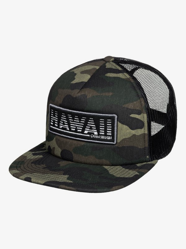 quiksilver, HI Boarskin Trucker Hat, CAMO (gra0) 0 HI Boarskin Trucker Hat Green AQYHA04521 Quiksilver