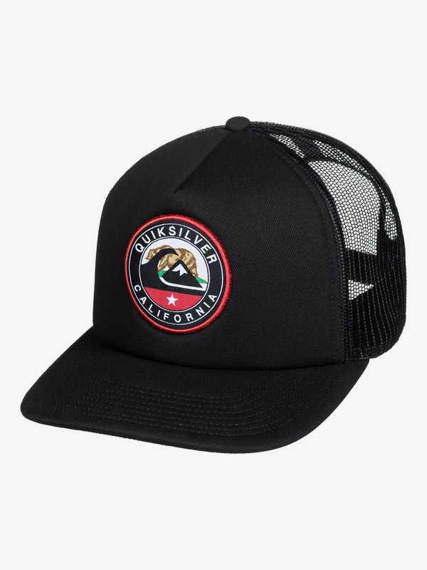 quiksilver, Destinado Trucker Hat, BLACK/CALIFORNIA (xkkc) 0 Destinado Trucker Hat Black AQYHA04526 Quiksilver
