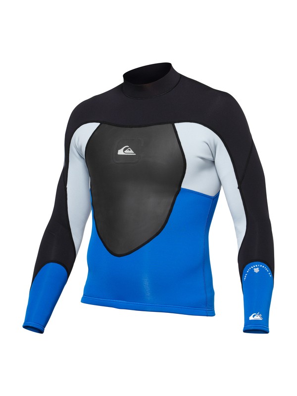 quiksilver, 1.5MM SYNCRO LSL JACKET, BLACK / DEEP GREY / FOG BLUE / (xkkb) 0 1.5MM SYNCRO LSL JACKET AQYJL00002 Quiksilver