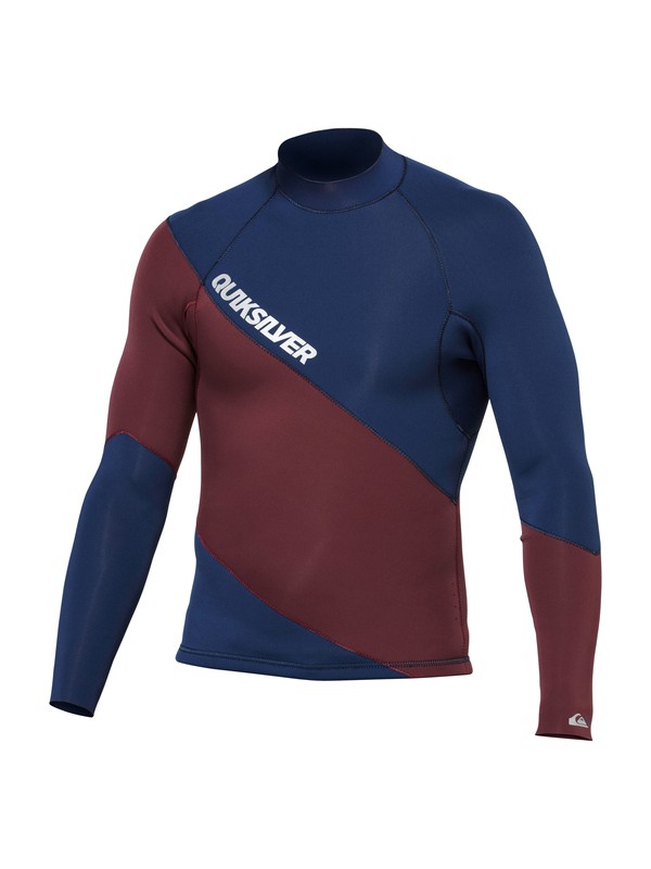 quiksilver, 2MM IGNITE LSL JACKET GBS (DI, WINE / INK BLUE (xrrb) 0 2MM IGNITE LSL JACKET GBS (DI AQYJL00010 Quiksilver