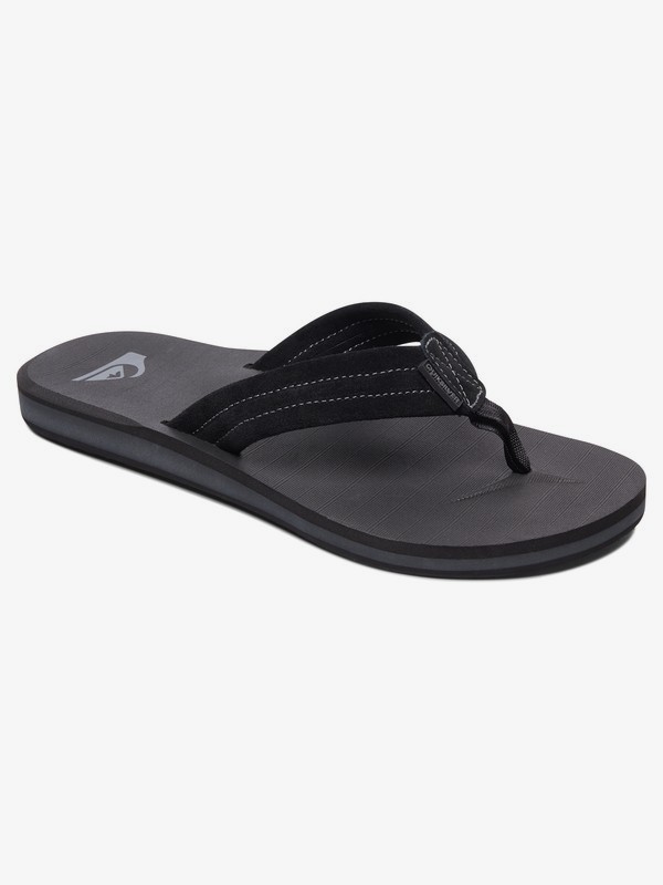 quiksilver, Carver - Leather Sandals for Men, SOLID BLACK (sbkm) 0 Carver - Leather Sandals for Men Multicolor AQYL100030 Quiksilver