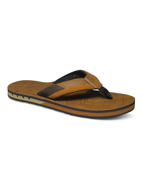 quiksilver, Hiatus - Sandales en cuir, BROWN/BLACK/BROWN (xckc) 0 Hiatus - Sandales en cuir AQYL100032 Quiksilver