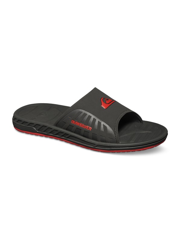 quiksilver, Triton Slide Sandals, GREY/GREY/RED (xssr) 0 Triton Slide Sandals AQYL100039 Quiksilver