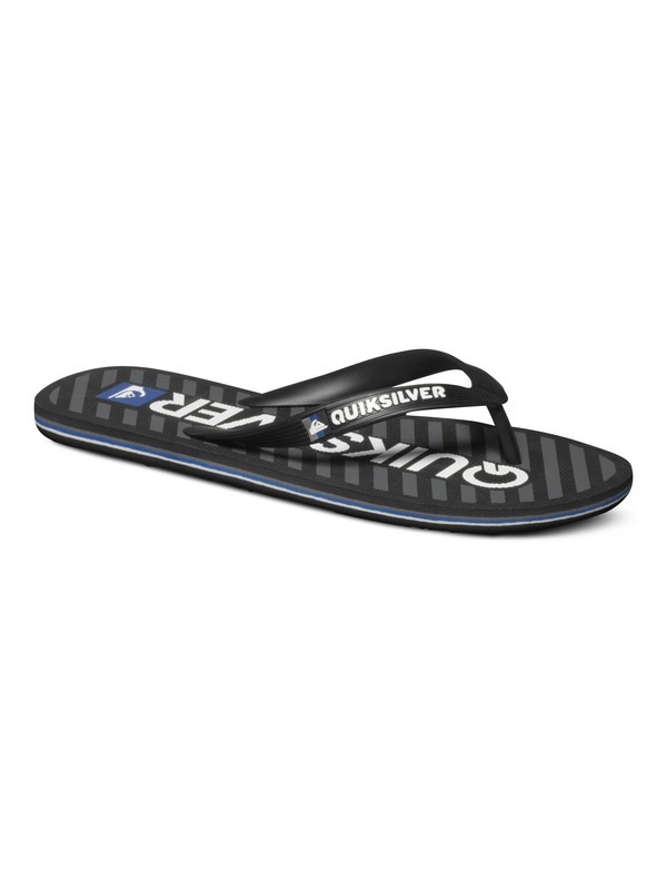 quiksilver, Molokai Wordmark Sandals, BLACK/GREY/WHITE (xksw) 0 Molokai Wordmark Sandals AQYL100058 Quiksilver