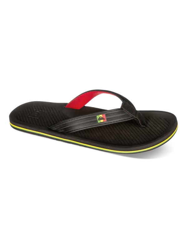 quiksilver, Haleiwa Deluxe Sandals, BLACK/RED/GREEN (xkrg) 0 Haleiwa Deluxe Sandals AQYL100067 Quiksilver
