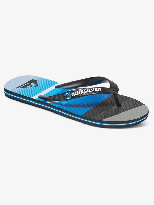 quiksilver, Molokai Slash Logo - Flip-Flops, BLACK/BLUE/BLUE (xkbb) 0 Molokai Slash Logo - Flip-Flops AQYL100408 Quiksilver