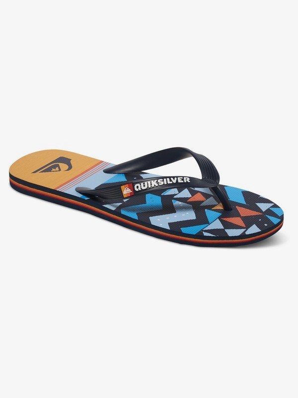 quiksilver, Molokai Slab Lapu - Infradito da Uomo, BLUE/BLUE/ORANGE (xbbn) 0 Molokai Slab Lapu - Infradito da Uomo AQYL100415 Quiksilver