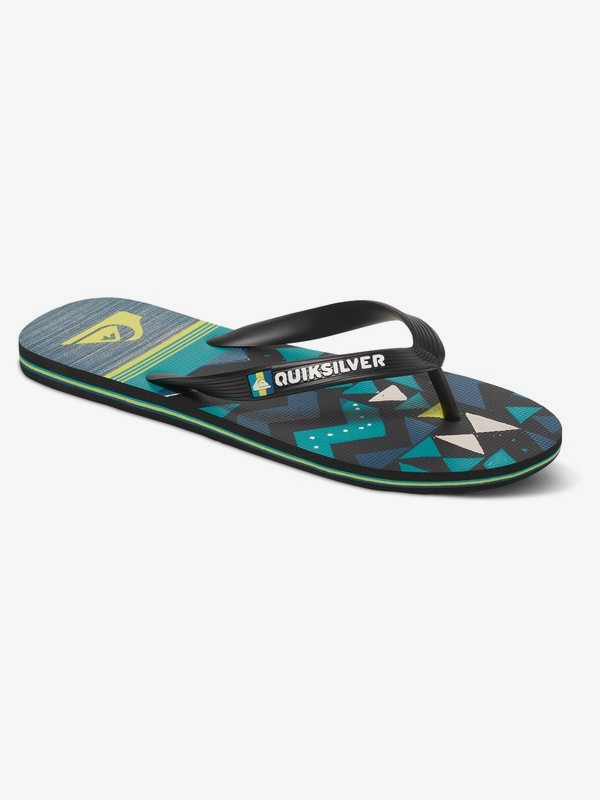 quiksilver, Molokai Slab Lapu - Infradito da Uomo, BLACK/GREEN/GREEN (xkgg) 0 Molokai Slab Lapu - Infradito da Uomo Black AQYL100415 Quiksilver