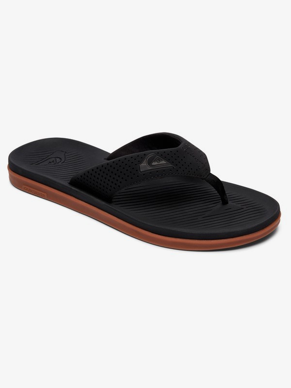 quiksilver, Haleiwa Plus Sandals, BLACK/BLACK/BROWN (xkkc) 0 Haleiwa Plus Sandals Black AQYL100497 Quiksilver