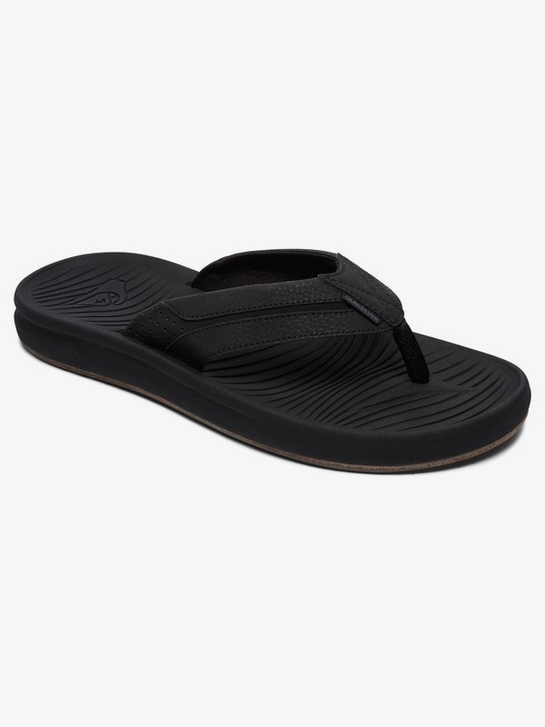 quiksilver, Travel Oasis Sandals, BLACK/BLACK/BROWN (xkkc) 0 Travel Oasis Sandals Black AQYL100543 Quiksilver