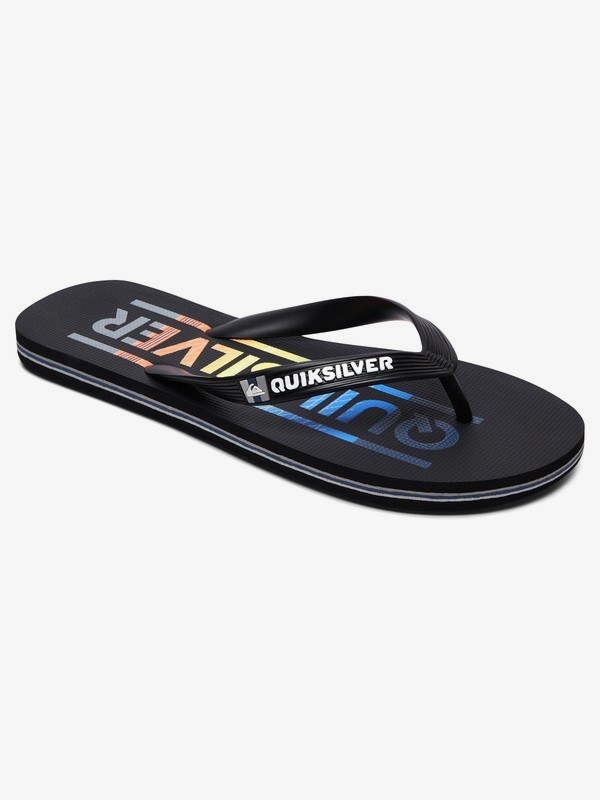quiksilver, Molokai Wordmark - Flip-Flops for Men, BLACK/RED/BLUE (xkrb) 0 Molokai Wordmark - Flip-Flops for Men Black AQYL100561 Quiksilver