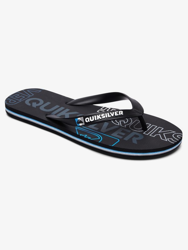 quiksilver, Molokai Nitro - Tongs pour Homme, BLACK/BLACK/BLUE (xkkb) 0 Molokai Nitro - Tongs pour Homme Noir AQYL100562 Quiksilver
