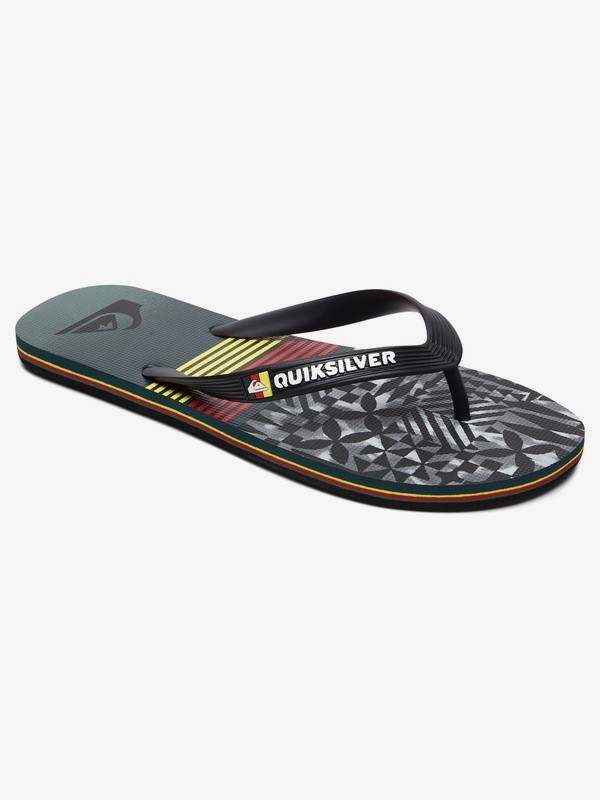 quiksilver, Molokai Highline Division Flip-Flops, RED/YELLOW/GREEN (xryg) 0 Molokai Highline Division Flip-Flops AQYL100588 Quiksilver