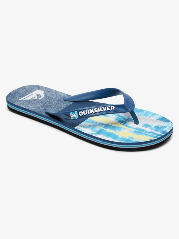 quiksilver, Molokai Techtonics Flip-Flops, BLACK/BLUE/BLUE (xkbb) 0 Molokai Techtonics Flip-Flops AQYL100590 Quiksilver