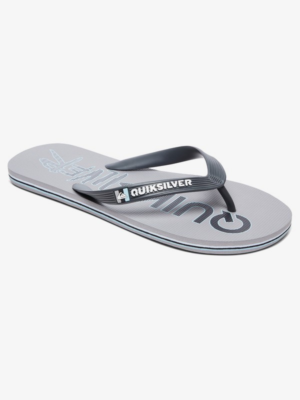 quiksilver, Molokai Wordmark Flip-Flops, GREY/GREY/BLACK (xssk) 0 Molokai Wordmark Flip-Flops Grey AQYL100592 Quiksilver