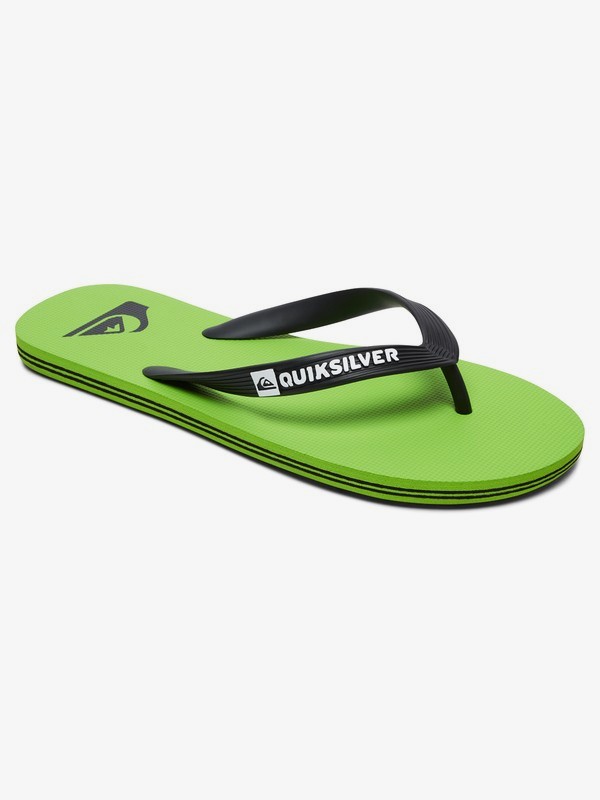 quiksilver, Molokai Flip-Flops, BLACK/GREEN/BLACK (xkgk) 0 Molokai Flip-Flops Black AQYL100601 Quiksilver