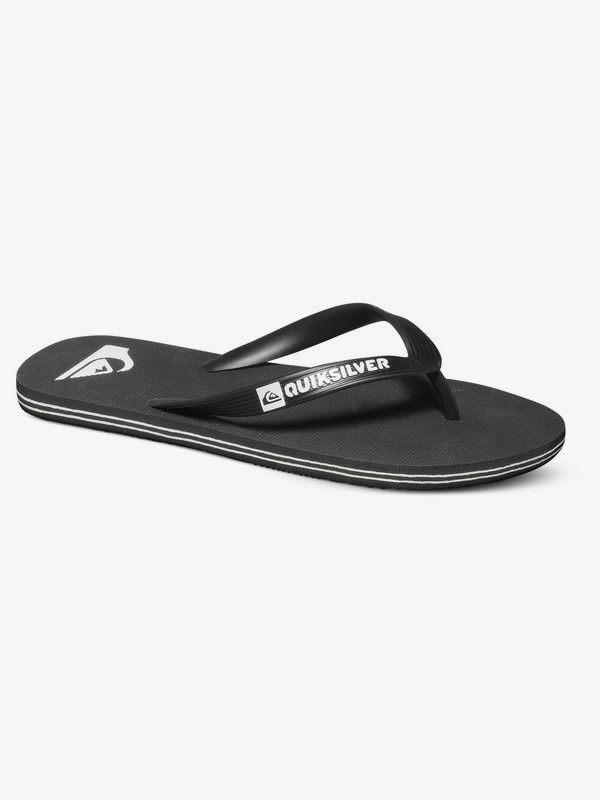 quiksilver, Molokai Flip-Flops, BLACK/BLACK/WHITE (xkkw) 0 Molokai Flip-Flops Black AQYL100601 Quiksilver
