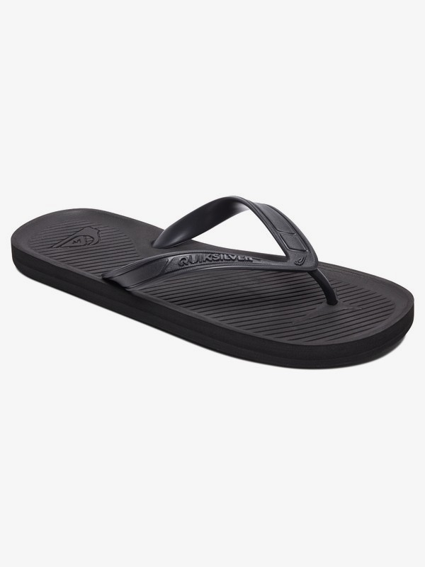 quiksilver, Haleiwa Flip-Flops, SOLID BLACK (sbkm) 0 Haleiwa Flip-Flops Multicolor AQYL100627 Quiksilver