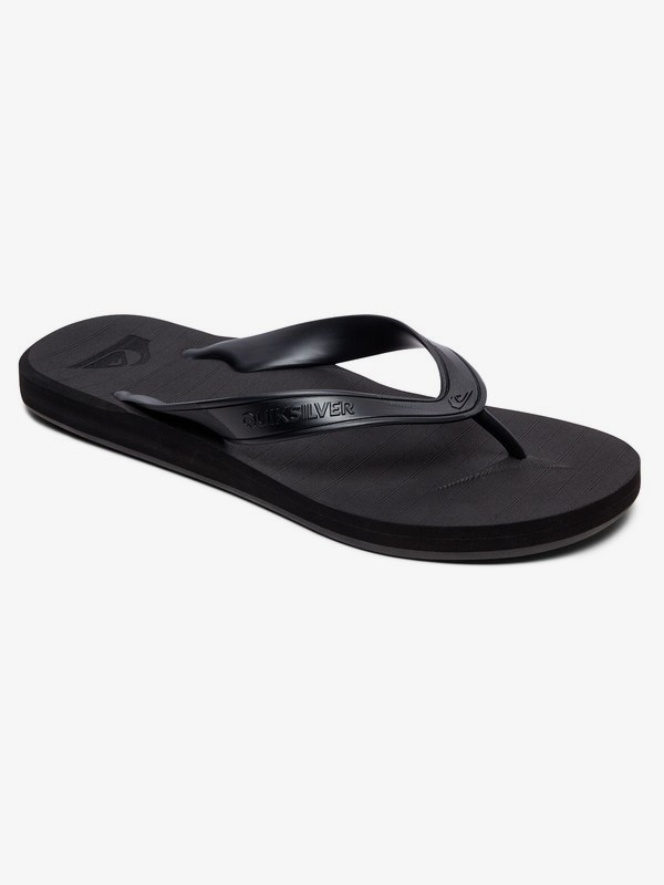 quiksilver, Carver Deluxe - Flip-Flops for Men, BLACK/BLACK/BROWN (xkkc) 0 Carver Deluxe - Flip-Flops for Men Black AQYL100678 Quiksilver
