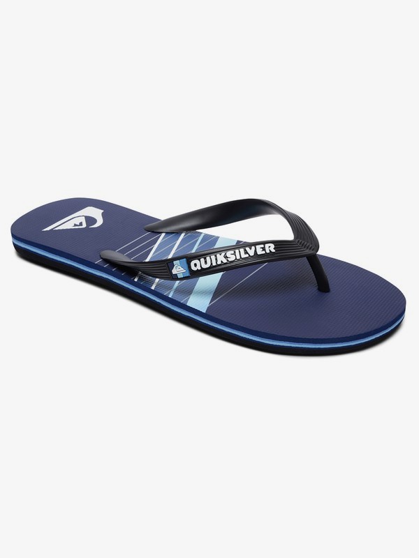 quiksilver, Molokai Core Slash Flip-Flops, BLACK/BLUE/BLUE (xkbb) 0 Molokai Core Slash Flip-Flops Black AQYL100684 Quiksilver