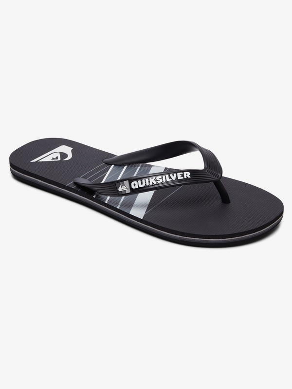 quiksilver, Molokai Core Slash Flip-Flops, BLACK/GREY/BLACK (xksk) 0 Molokai Core Slash Flip-Flops Black AQYL100684 Quiksilver