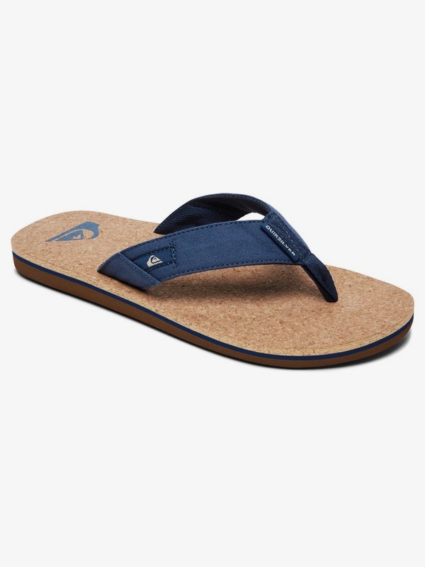 quiksilver, Molokai Abyss Cork Sandals, BLUE/BROWN/BLUE (xbcb) 0 Molokai Abyss Cork Sandals Blue AQYL100761 Quiksilver