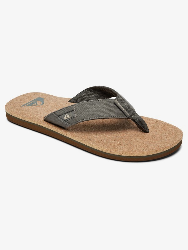 quiksilver, Molokai Abyss Cork Sandals, GREEN/GREEN/GREEN (xggg) 0 Molokai Abyss Cork Sandals Green AQYL100761 Quiksilver