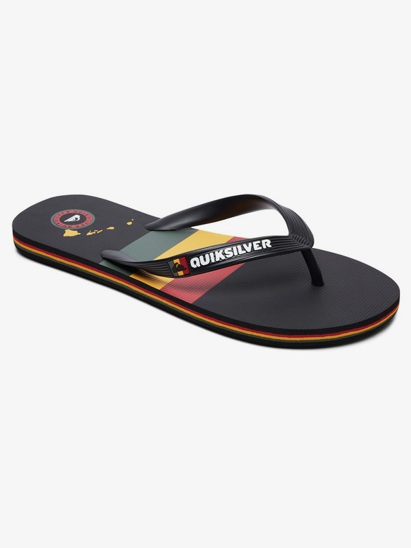 quiksilver, Molokai Highline Hawaii Flip-Flops, BLACK/BLACK/RED (xkkr) 0 Molokai Highline Hawaii Flip-Flops Black AQYL100765 Quiksilver