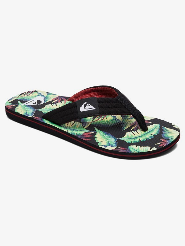 quiksilver, Molokai Layback - Sandals for Men, BLACK/GREEN/BLACK (xkgk) 0 Molokai Layback - Sandals for Men Black AQYL100784 Quiksilver