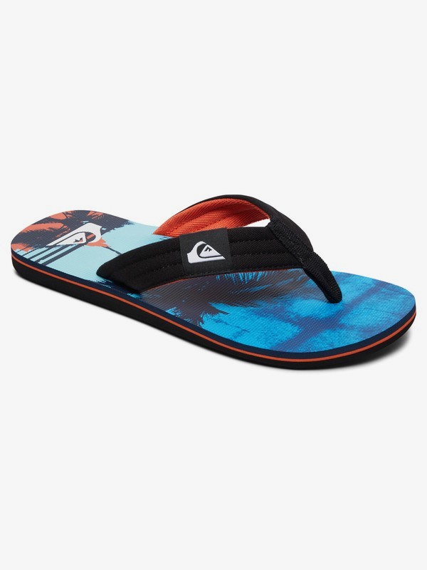 quiksilver, Molokai Layback - Sandals for Men, BLACK/ORANGE/BLUE (xknb) 0 Molokai Layback - Sandals for Men Multicolor AQYL100784 Quiksilver