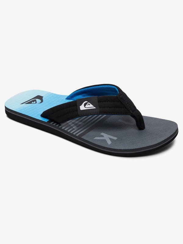 quiksilver, Molokai Layback - Sandals for Men, BLACK/GREY/BLUE (xksb) 0 Molokai Layback - Sandals for Men Black AQYL100784 Quiksilver