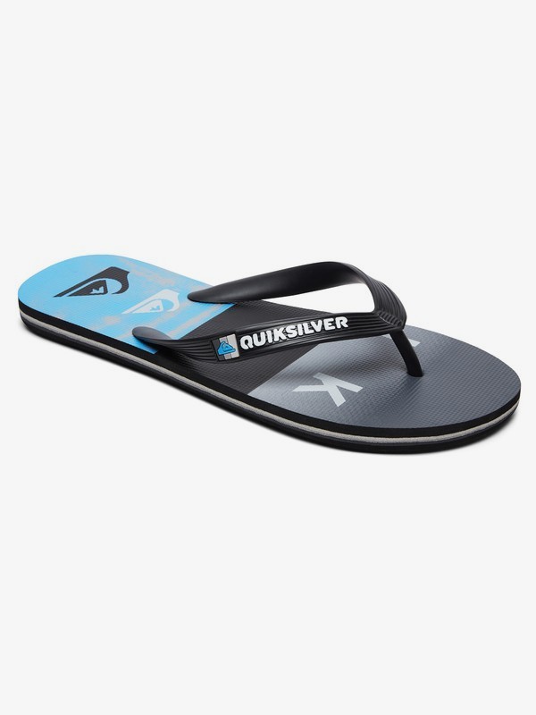quiksilver, Molokai Wordblock - Flip-Flops for Men, BLACK/BLACK/BLUE (xkkb) 0 Molokai Wordblock - Flip-Flops for Men Black AQYL100788 Quiksilver
