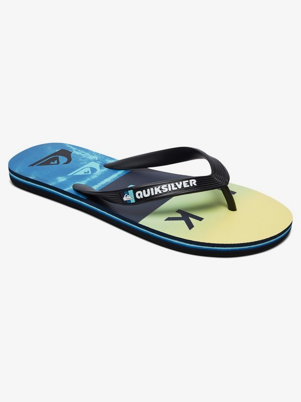 quiksilver, Molokai Wordblock - Flip-Flops for Men, BLACK/GREY/BLUE (xksb) 0 Molokai Wordblock - Flip-Flops for Men Black AQYL100788 Quiksilver