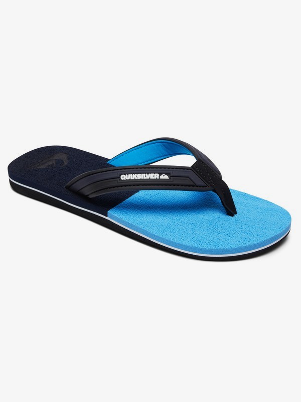 quiksilver, Molokai Eclipsed Deluxe - Tongs pour Homme, BLACK/GREY/BLUE (xksb) 0 Molokai Eclipsed Deluxe - Tongs pour Homme Noir AQYL100806 Quiksilver