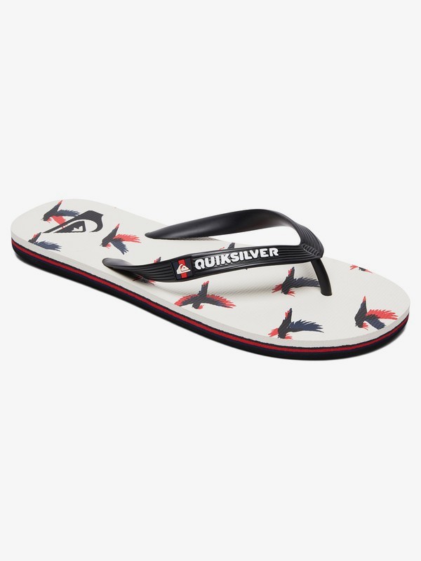 quiksilver, Molokai Cockatoo Flip-Flops, BLACK/WHITE/BLACK (xkwk) 0 Molokai Cockatoo Flip-Flops Black AQYL100831 Quiksilver