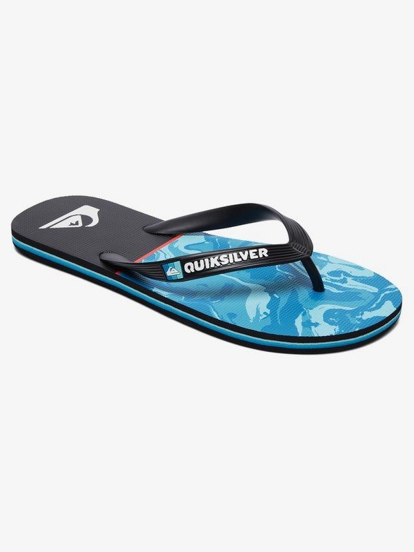quiksilver, Molokai Down Under Flip-Flops, BLACK/BLUE/BLACK (xkbk) 0 Molokai Down Under Flip-Flops Black AQYL100832 Quiksilver