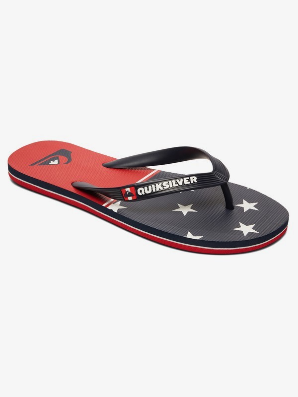 quiksilver, Molokai 4th Flip-Flops, BLUE/RED/WHITE (xbrw) 0 Molokai 4th Flip-Flops Blue AQYL100836 Quiksilver