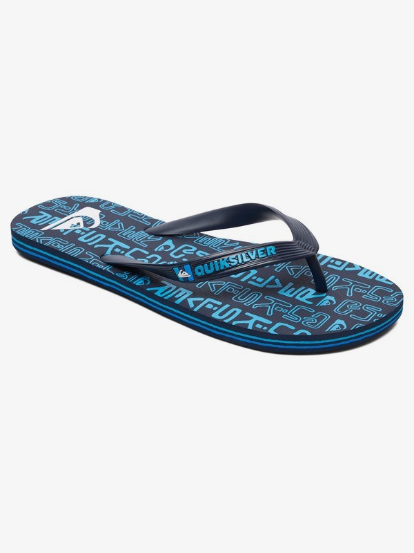 quiksilver, Molokai Random Flip-Flops, BLUE/BLUE/BLUE (xbbb) 0 Molokai Random Flip-Flops Blue AQYL100865 Quiksilver