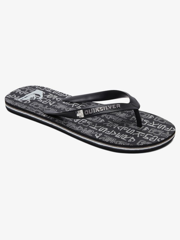 quiksilver, Molokai Random Flip-Flops, BLACK/GREY/BLACK (xksk) 0 Molokai Random Flip-Flops Black AQYL100865 Quiksilver