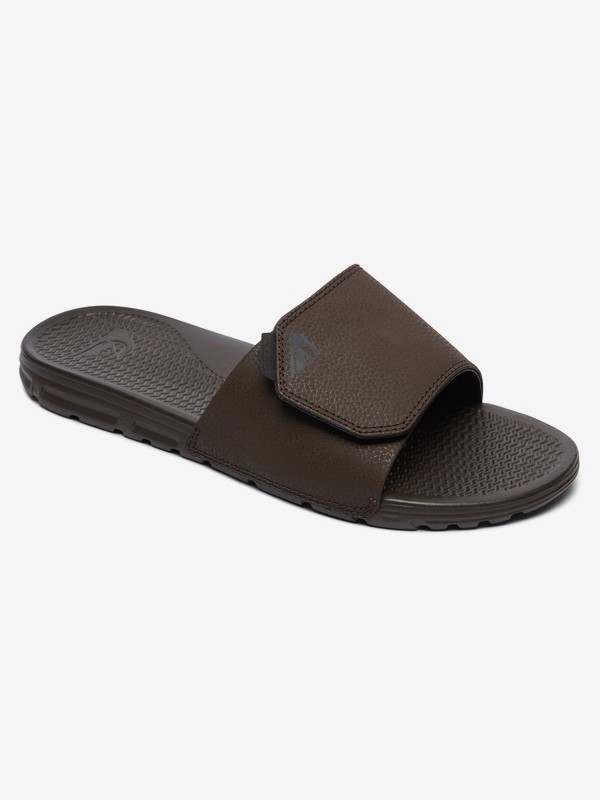 quiksilver, Shoreline Nubuck - Slider Sandals for Men, BROWN/BROWN/BROWN (xccc) 0 Shoreline Nubuck - Slider Sandals for Men Brown AQYL100883 Quiksilver