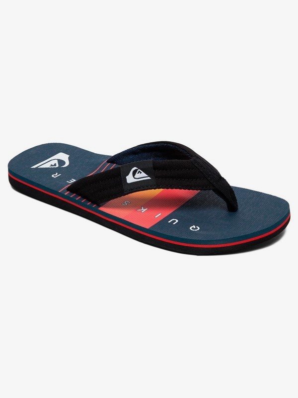 quiksilver, Molokai Layback Flip Flops, BLACK/BLUE/RED (xkbr) 0 Molokai Layback Flip Flops Black AQYL100899 Quiksilver