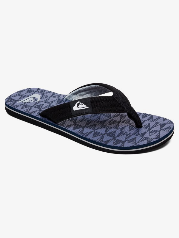quiksilver, Molokai Layback Flip Flops, BLACK/BLUE/WHITE (xkbw) 0 Molokai Layback Flip Flops Black AQYL100899 Quiksilver