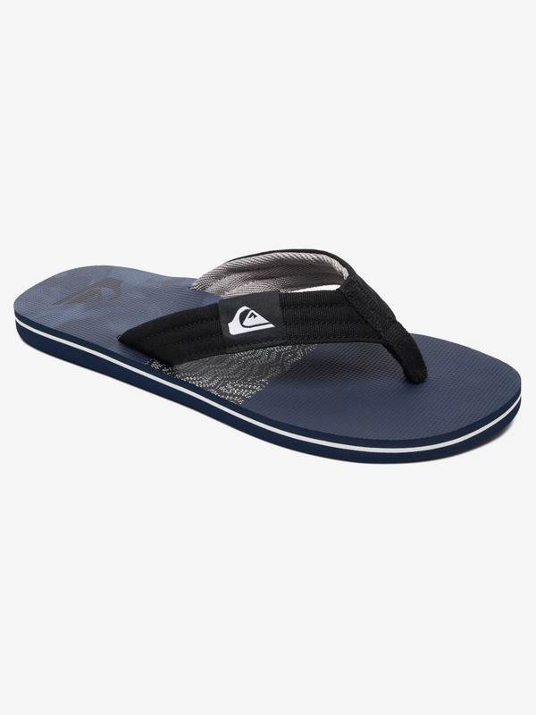 quiksilver, Molokai Layback Flip Flops, BLACK/GREY/BLUE (xksb) 0 Molokai Layback Flip Flops Black AQYL100899 Quiksilver