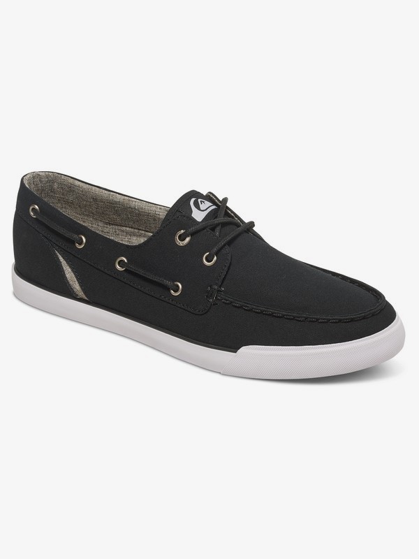 quiksilver, Spar - Deck Shoes for Men, BLACK/BLACK/WHITE (xkkw) 0 Spar - Deck Shoes for Men Black AQYS300052 Quiksilver