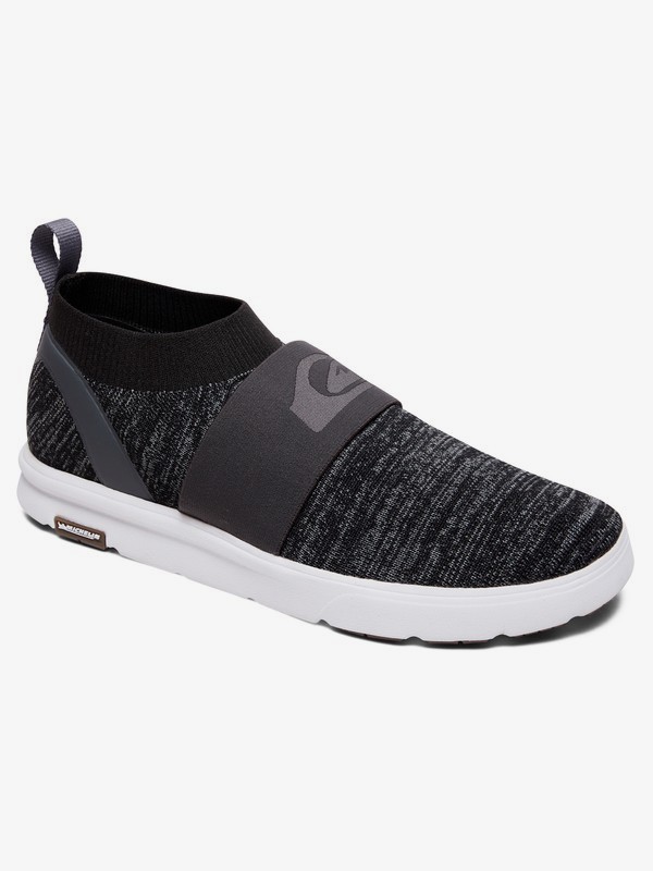 quiksilver, Слипоны Amphibian Plus, GREY/GREY/WHITE (xssw) 0 Слипоны Amphibian Plus Серый AQYS700047 Quiksilver