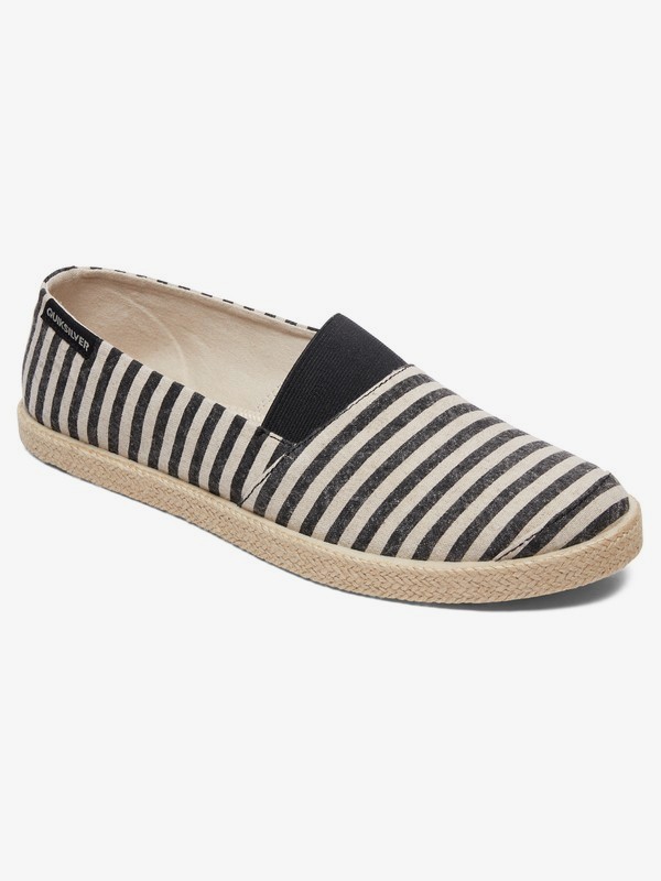 quiksilver, Эспадрильи Espadrilled, BLACK/BLACK/BROWN (xkkc) 0 Эспадрильи Espadrilled Черный AQYS700053 Quiksilver