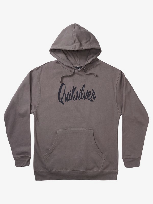 quiksilver, Script Hoodie for Men, CHARCOAL (kqc0) 0 Script Hoodie for Men Black AQYSF03055 Quiksilver