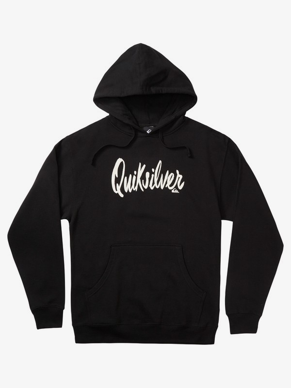 quiksilver, Script Hoodie for Men, BLACK (kvj0) 0 Script Hoodie for Men Black AQYSF03055 Quiksilver