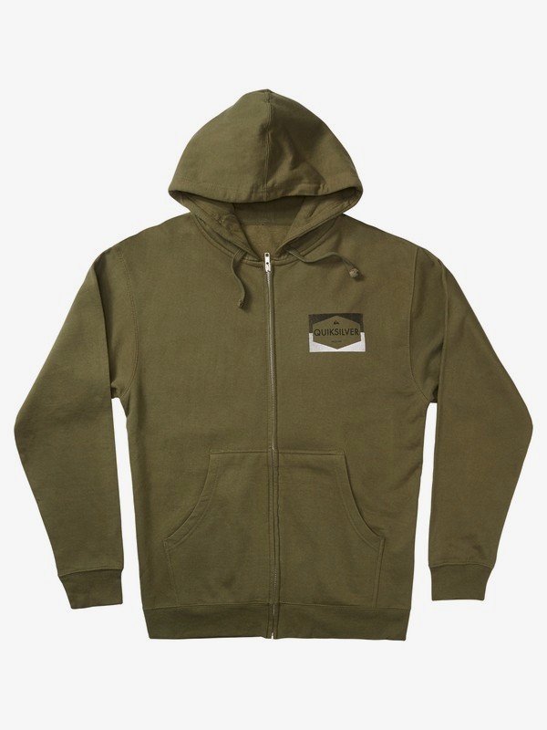 quiksilver, Star Factory Zip-Up Hoodie for Men, ARMY (gpb0) 0 Star Factory Zip-Up Hoodie for Men Green AQYSF03059 Quiksilver