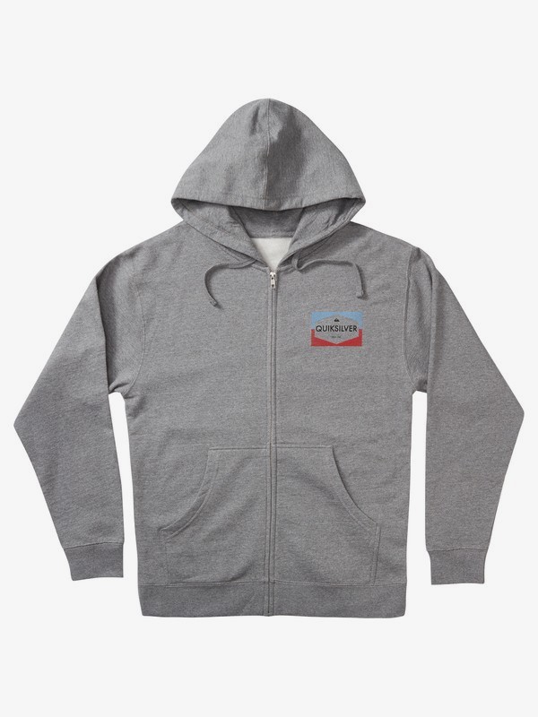 quiksilver, Star Factory Zip-Up Hoodie for Men, GUNMETAL HEATHER (kqch) 0 Star Factory Zip-Up Hoodie for Men Black AQYSF03059 Quiksilver